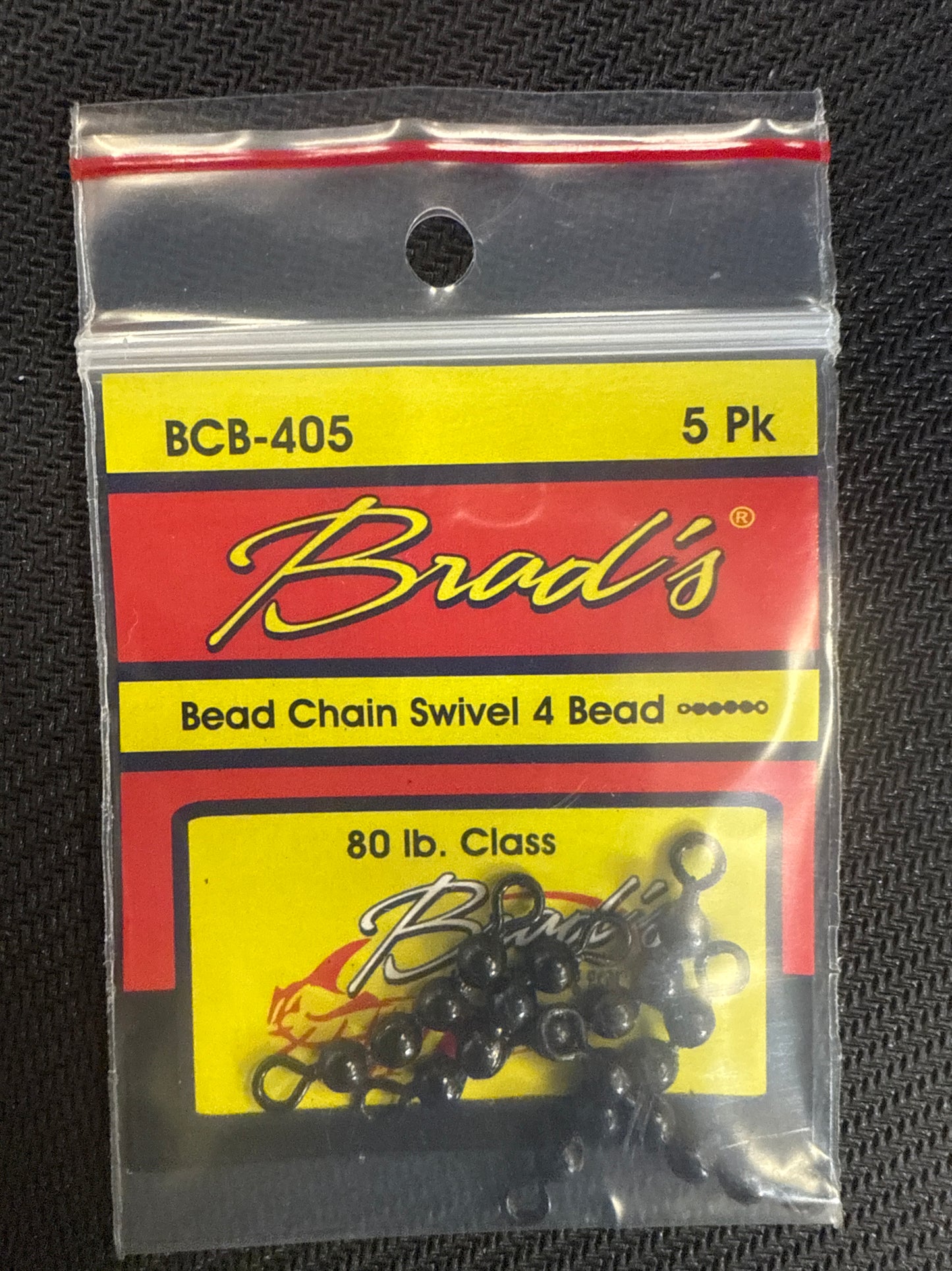 Beads black 4 bead chain 5 pack