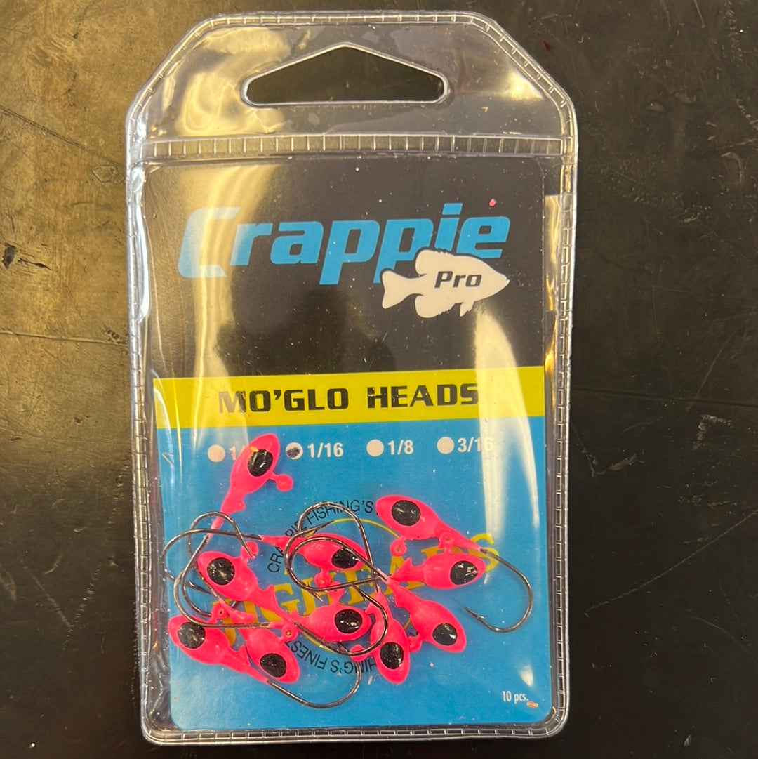 Crappie Pro 1/16oz overbite jig Pink Glo