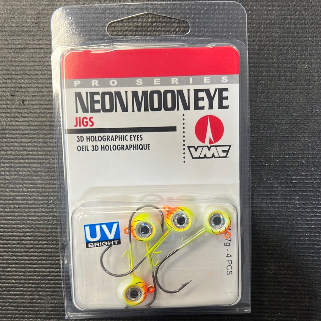 Neon Mooneye jigs 1/4oz Orange Fire Eye UV