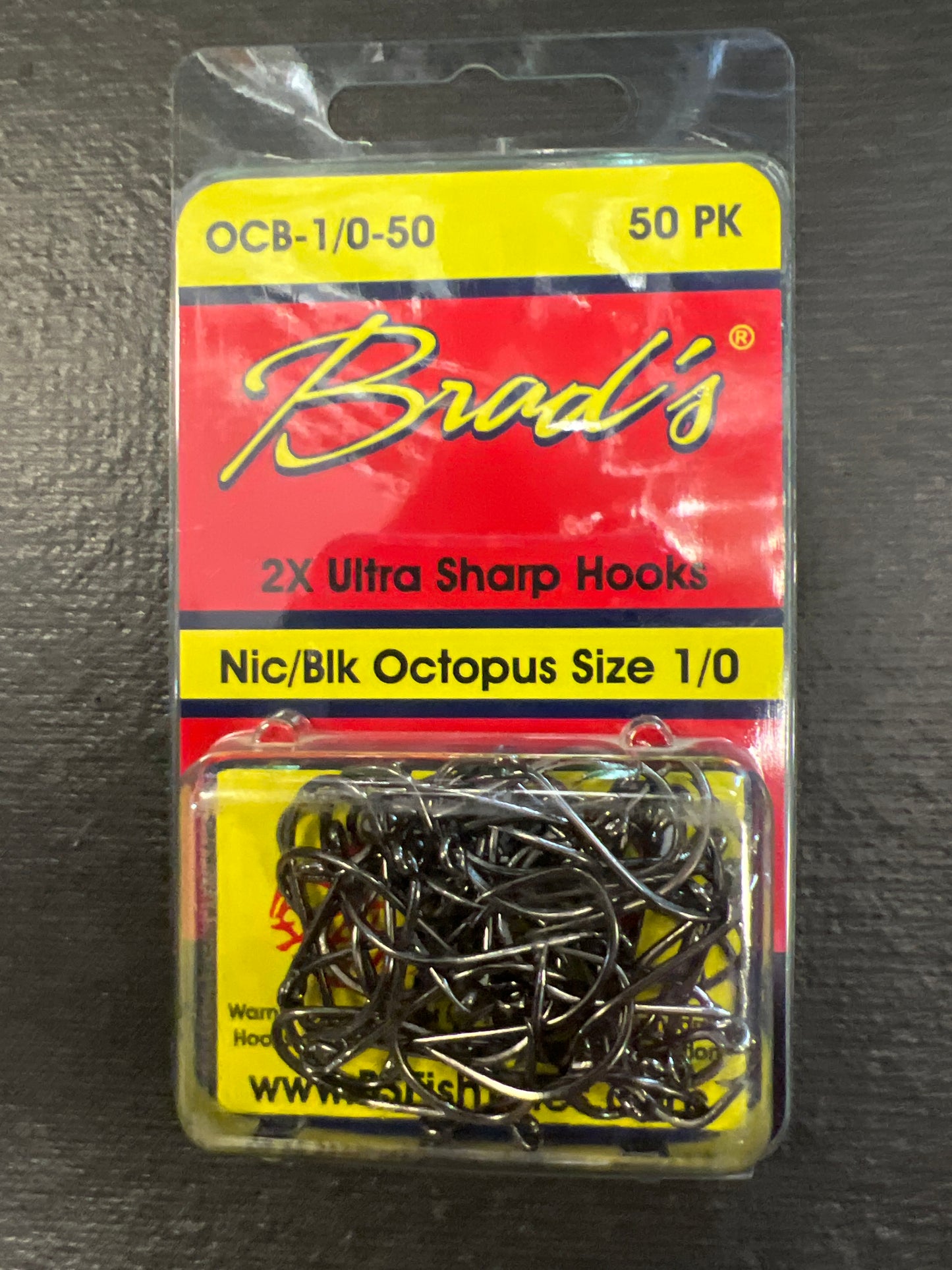 Brads Octopus Hooks Nickel Black
