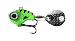 Lunkerhunt Big Eye Tail Spin Jig - Fluorescent Green Glow - 2.3", 1/2oz