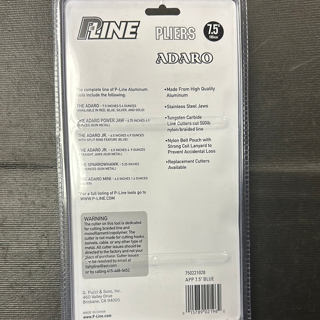 Pline blue aluminum pliers 7.5”