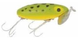 ARBOGAST 3/8OZ JITTERBUG, FROG W/YEL BEL