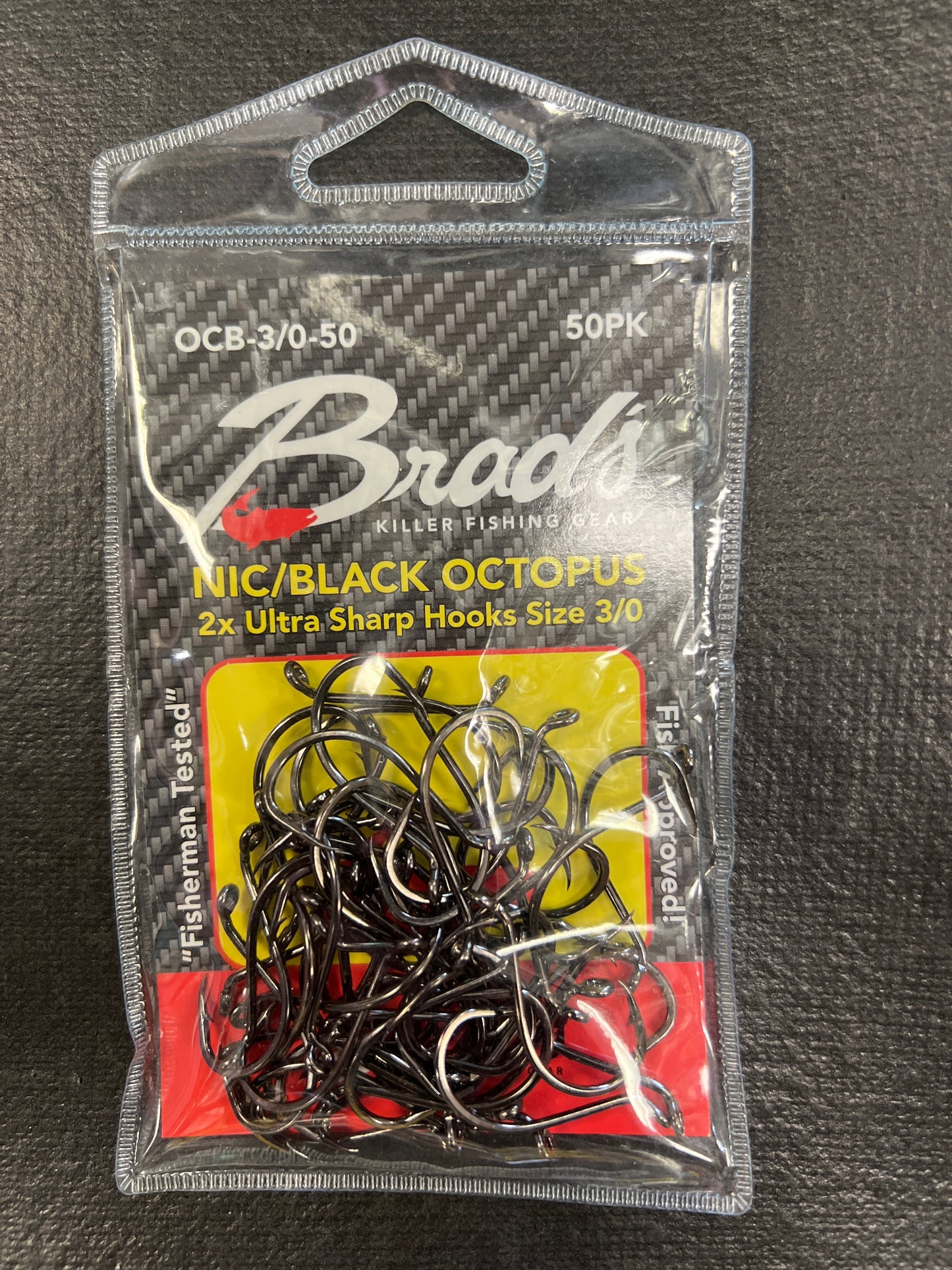 Brads Octopus Hooks Nickel Black