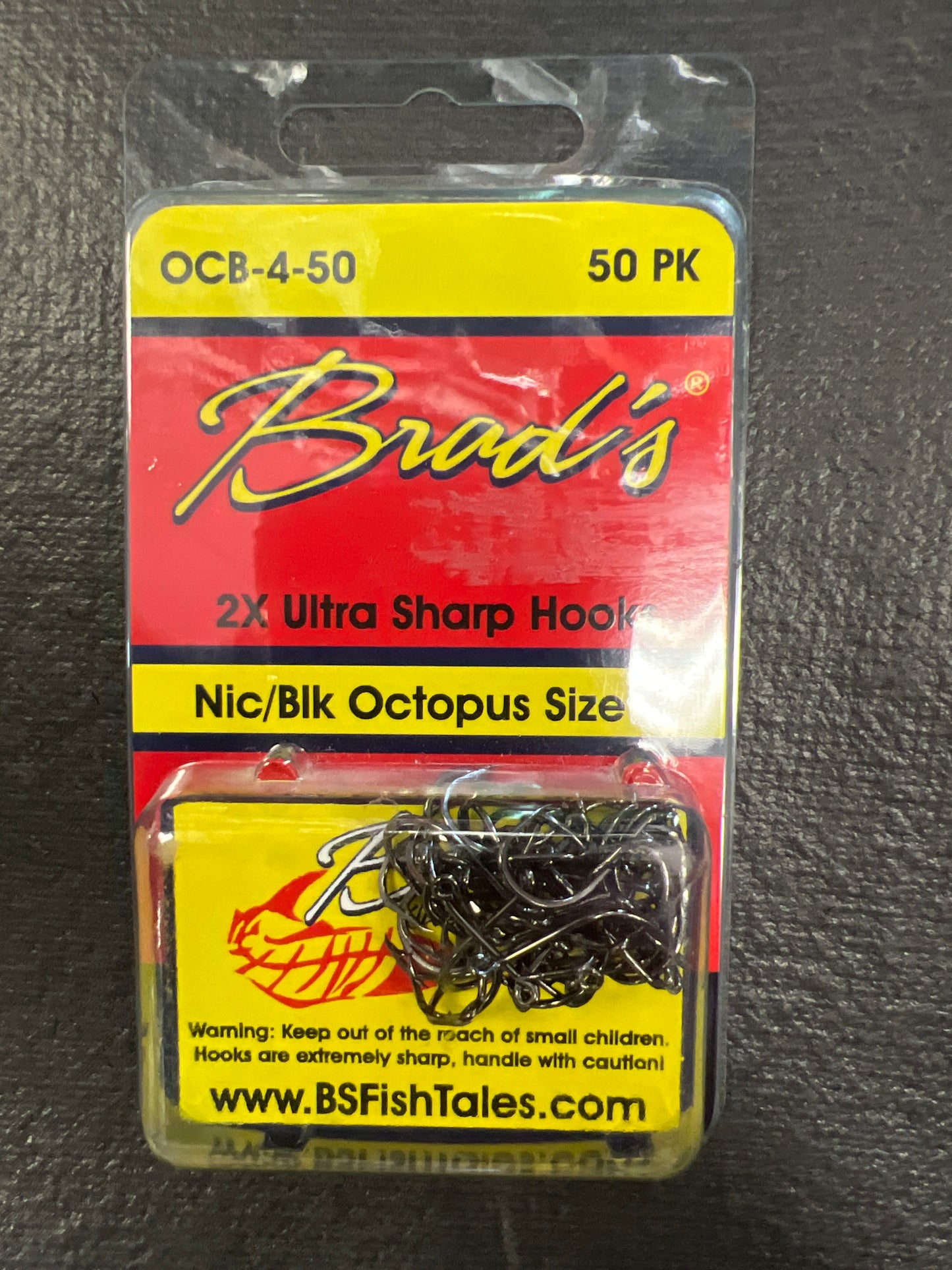 Brads Octopus Hooks Nickel Black