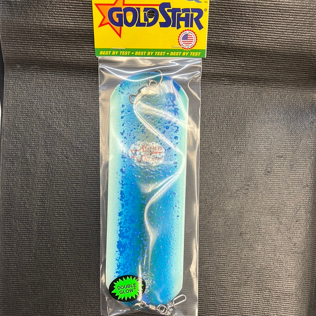 Gold Star Glow/ Blue Spatter Back #0