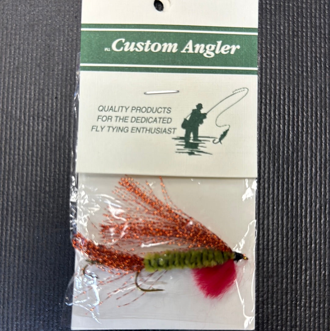 Custom Angler Kokanee fly olive/copper