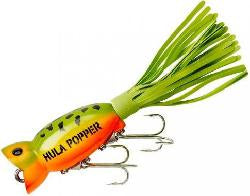 ARBOGAST 3/8OZ HULA POPPER, FROG/YEL-BEL