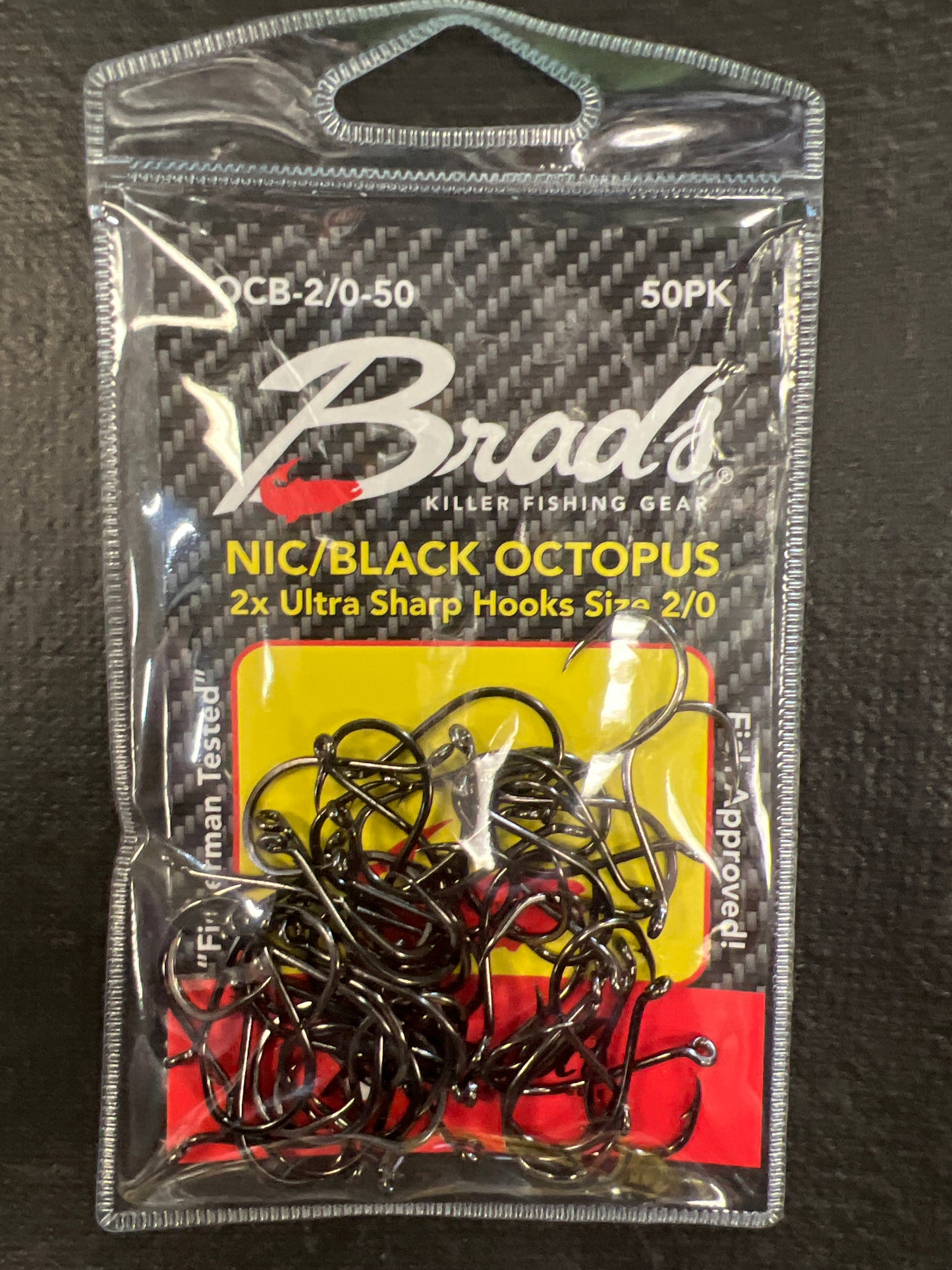 Brads Octopus Hooks Nickel Black