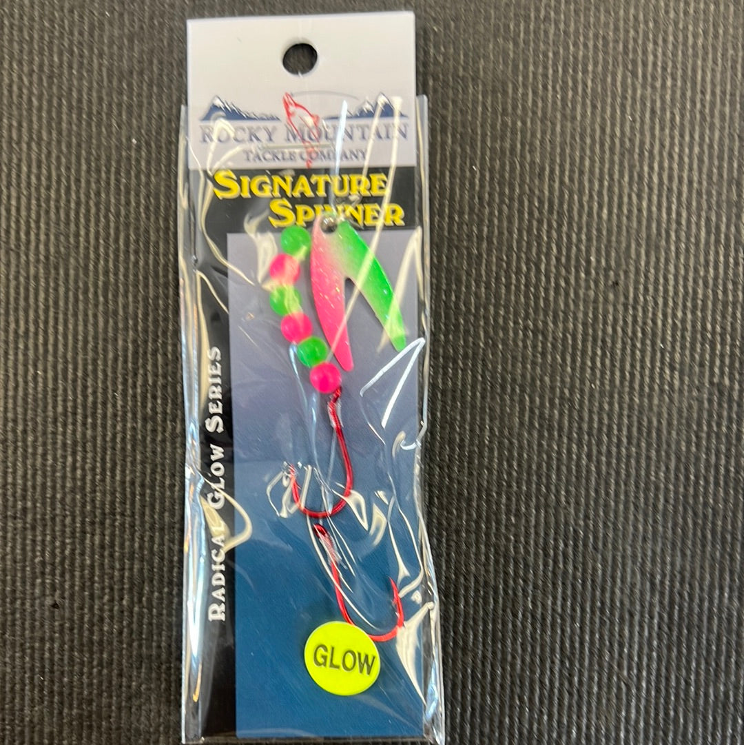 Rocky Mountain Tackle 1.5" Rigged Radical Glow Crystal Watermelon