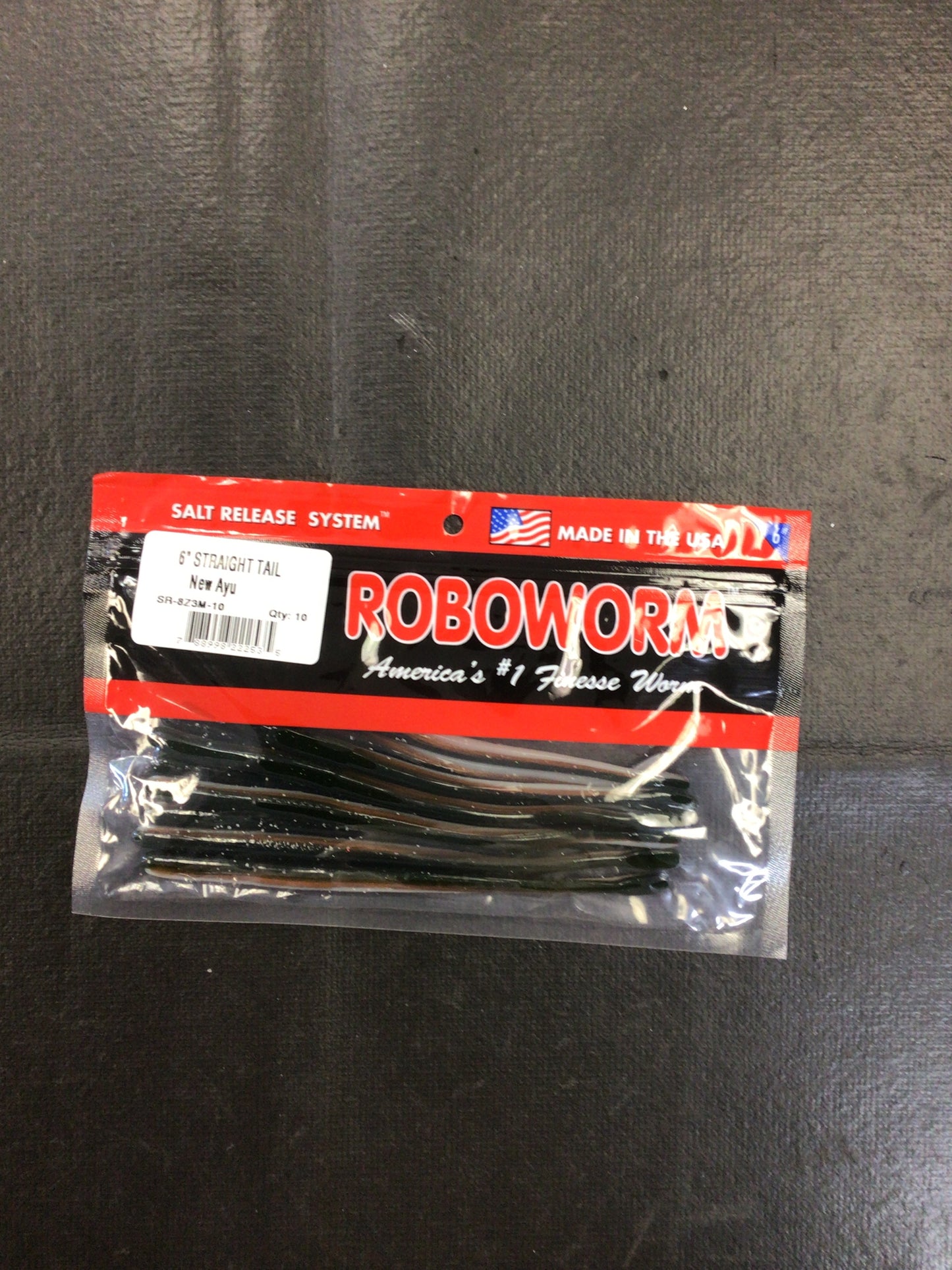 Roboworm 6” straight tail worm New Abu 10pk
