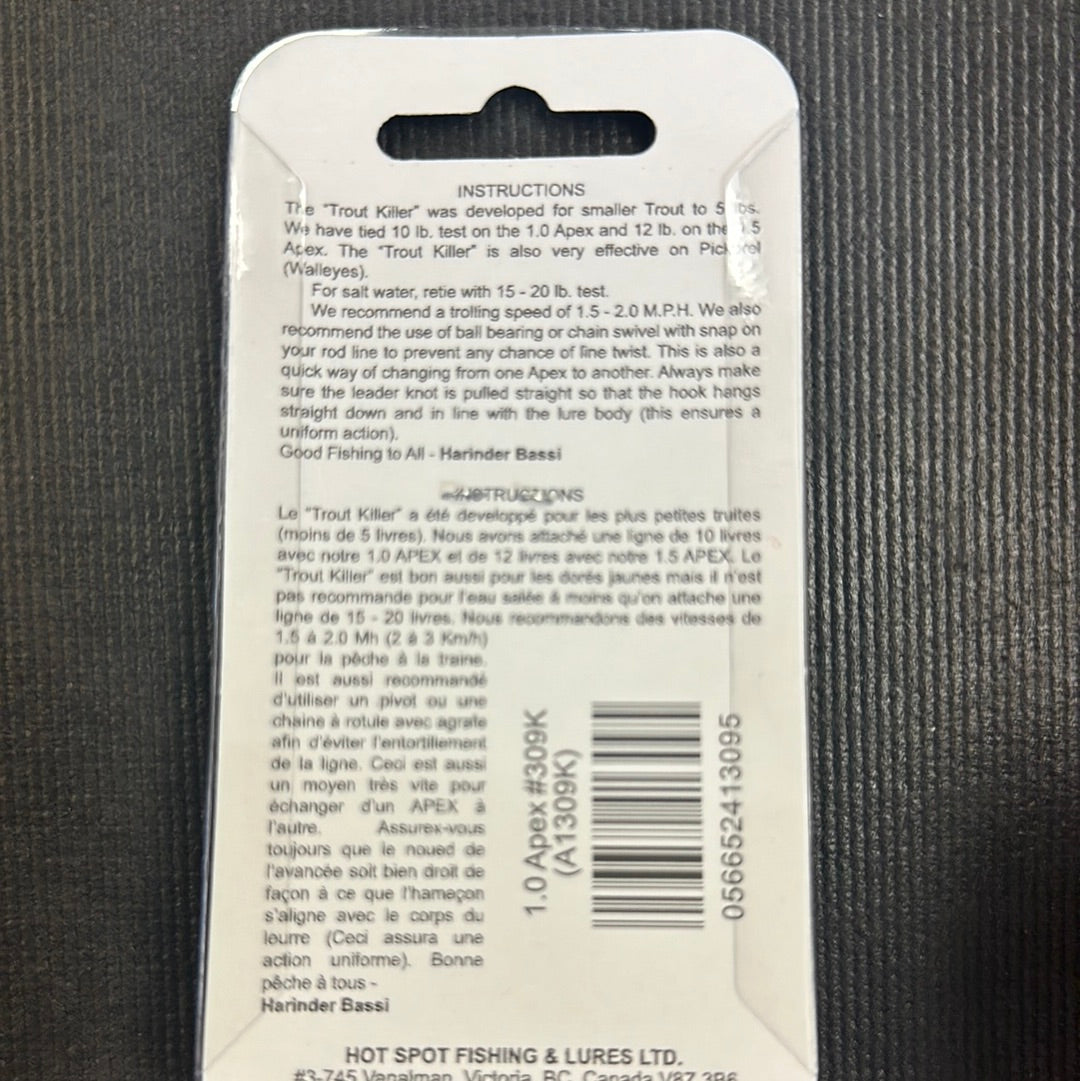 Apex Kokanee 1.0 309K