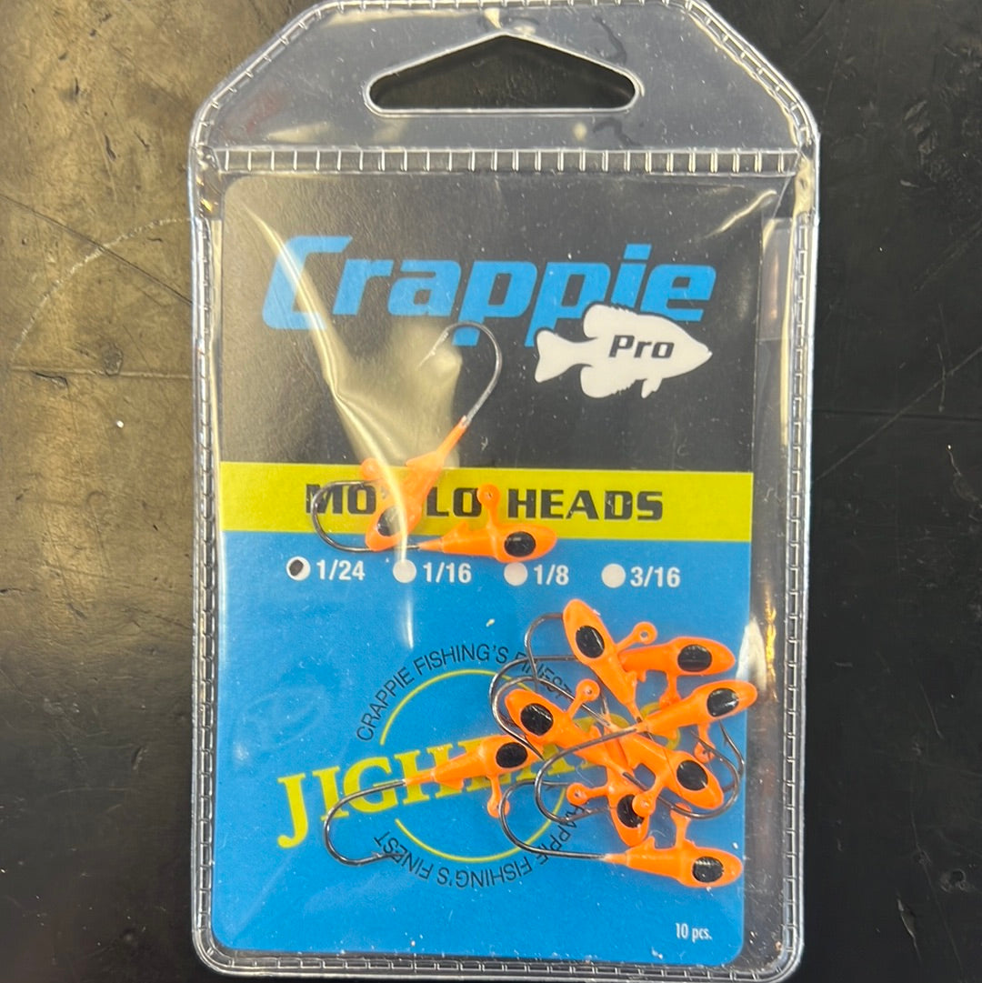 Crappie Pro 1/24oz overbite jig Orange Glo