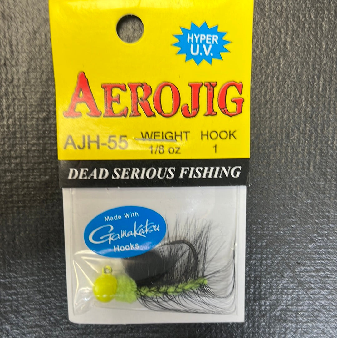 Aero Jig 1/8oz Chartreuse/ Black/ Chartreuse