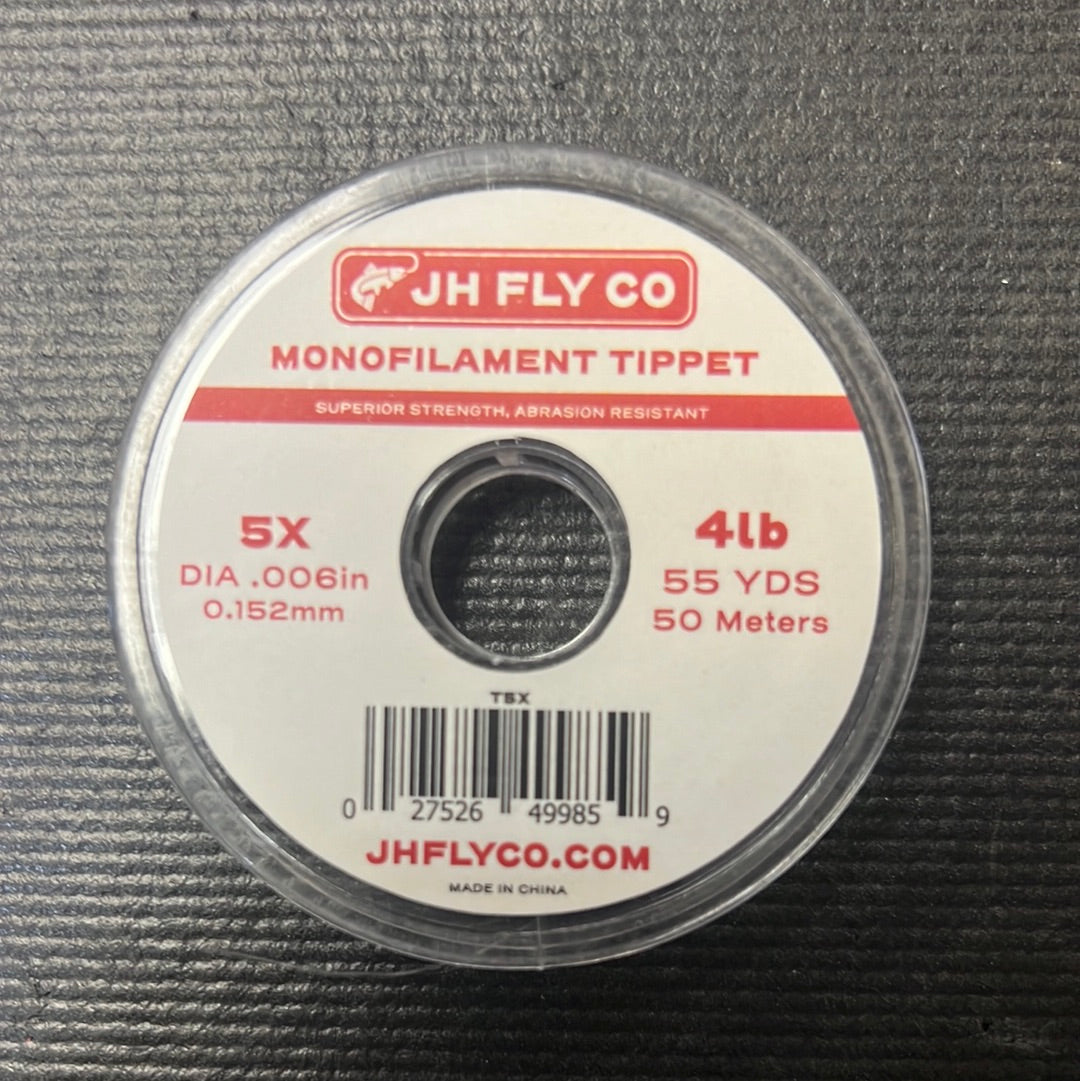 JH Fly Co. Monofilament Tippet 5x 4lb 55yrds