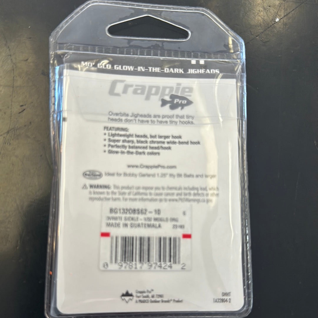 Crappie Pro 1/32oz overbite jig glo orange