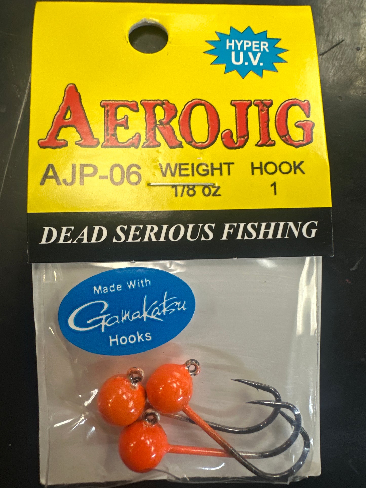 Aerojig 1/8oz orange jig head