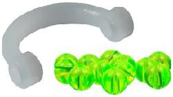 SIMON PLASTIC EZ SPIN CLEVIS #2(6),WHITEW/CHARTREUSE BEADS