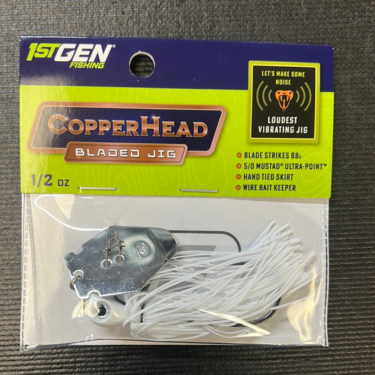 1st GEN Copper Head Bladed Jig 1/2oz White