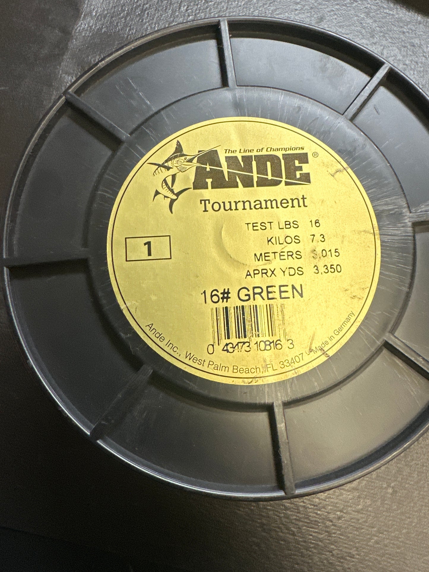 Ande tournament green 16lb 1lb spool