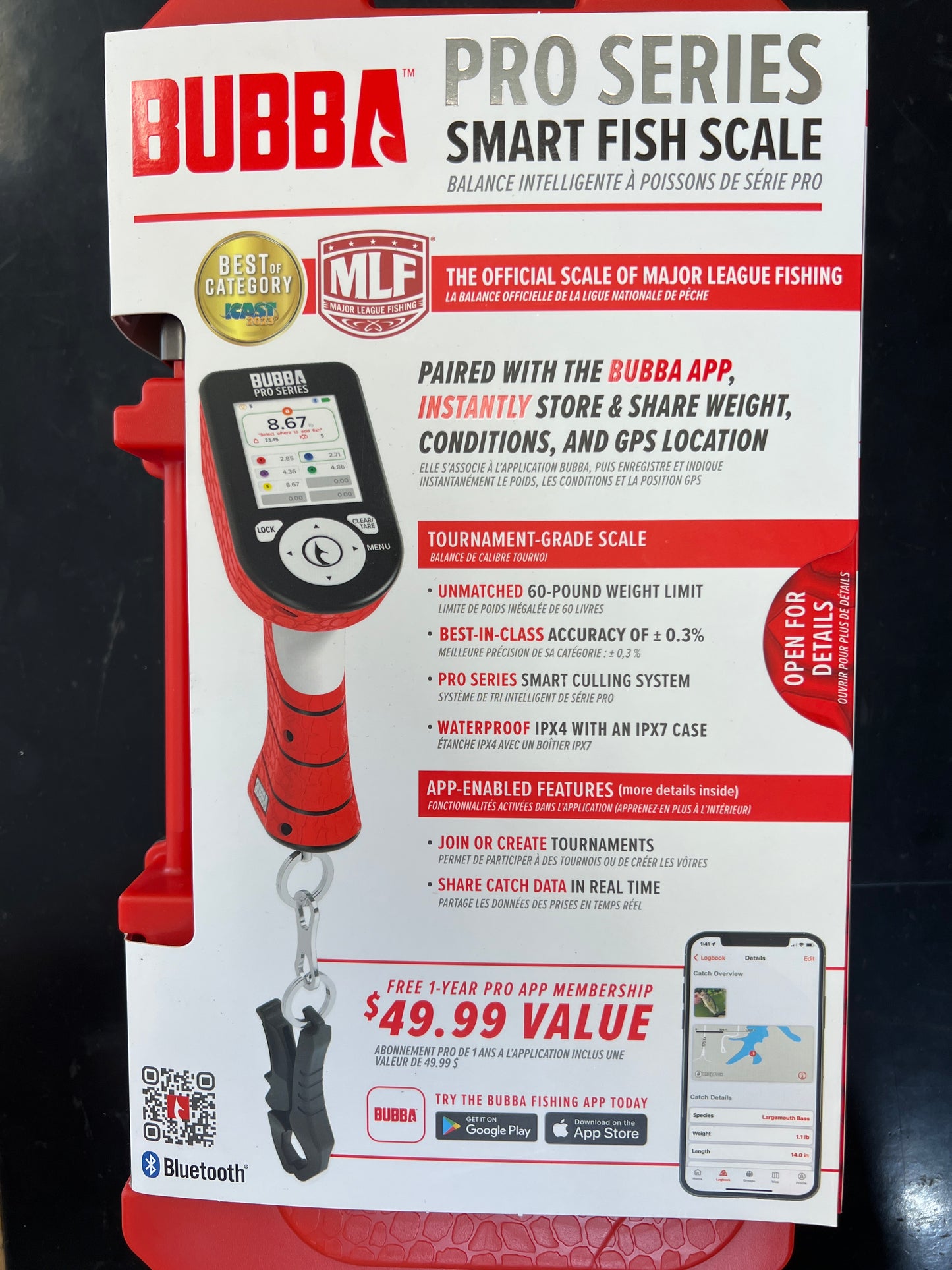 Bubba Pro Series 60lb weight Limit with Hard Case Storage