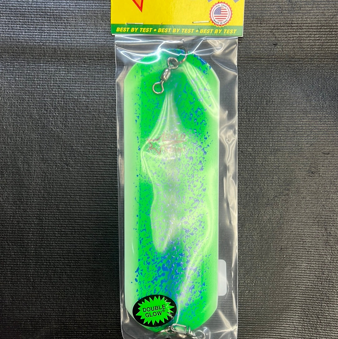Gold Star Glow Green Spatter Back #0