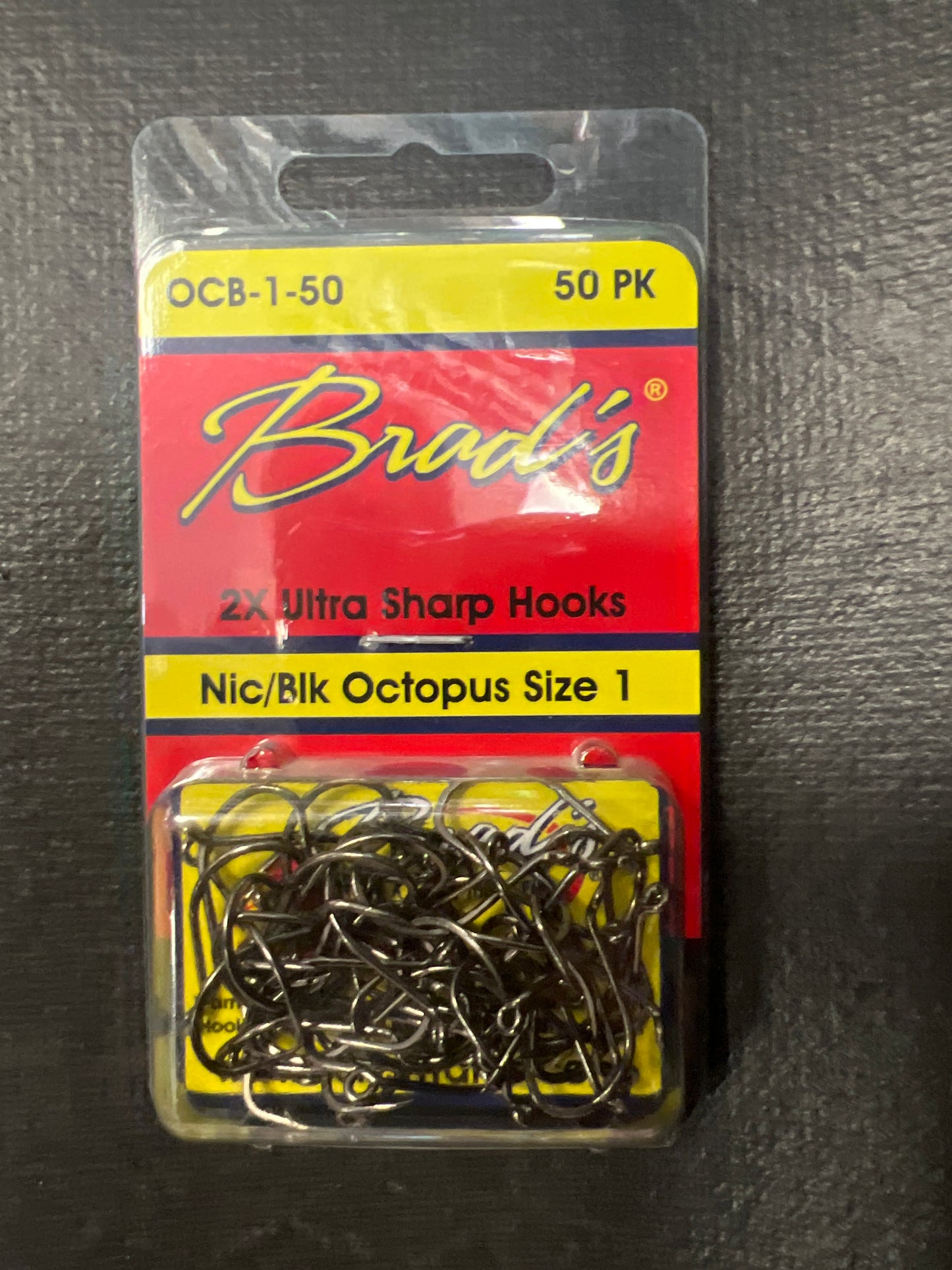 Brads Octopus Hooks Nickel Black