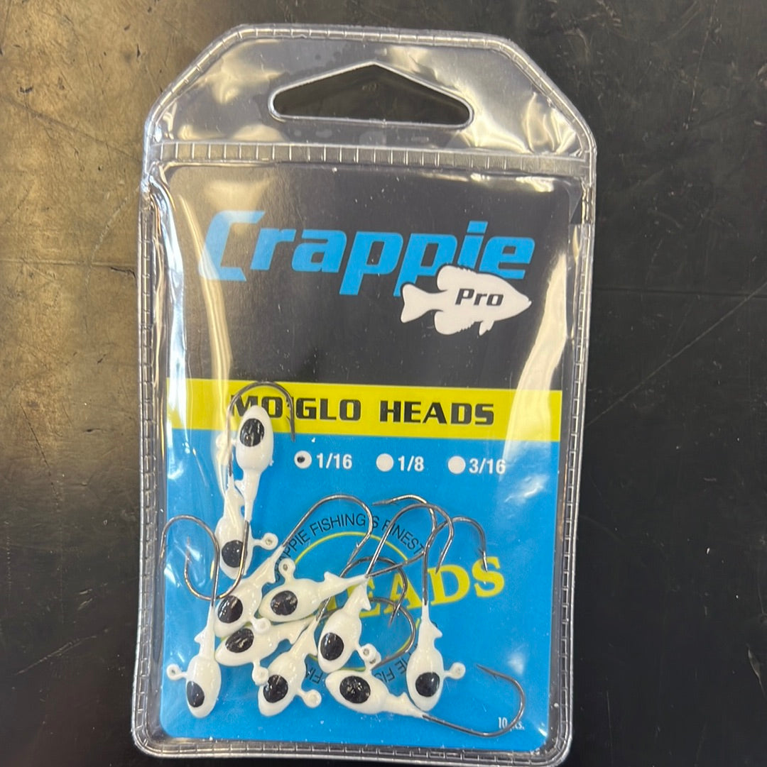 Crappie Pro 1/16oz overbite jig Ghost Glo