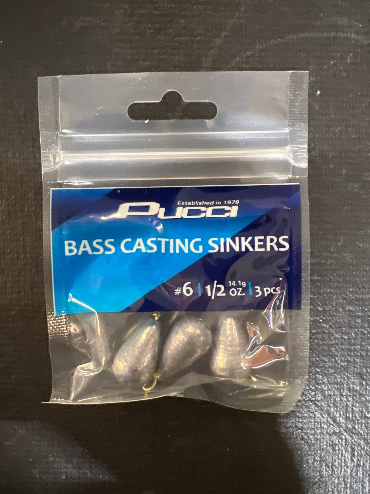 PUCCI BASS CASTING SINKER 1/2oz, (3)