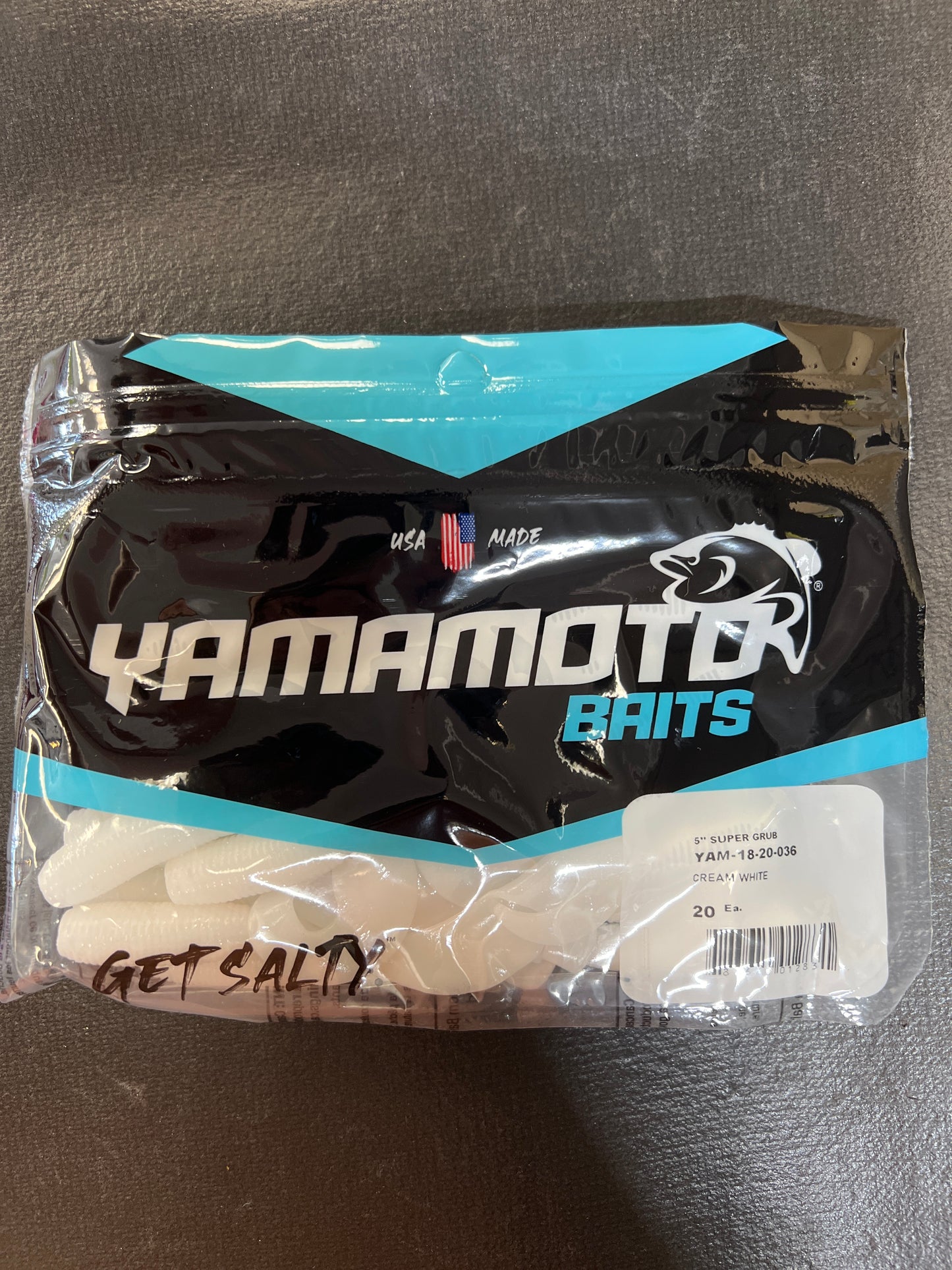 Yamamoto 5" Super Grub Cream White