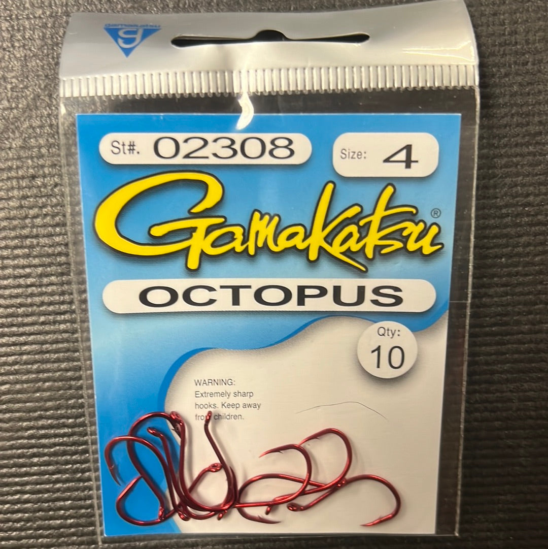 Gamakatsu octopus red size 4