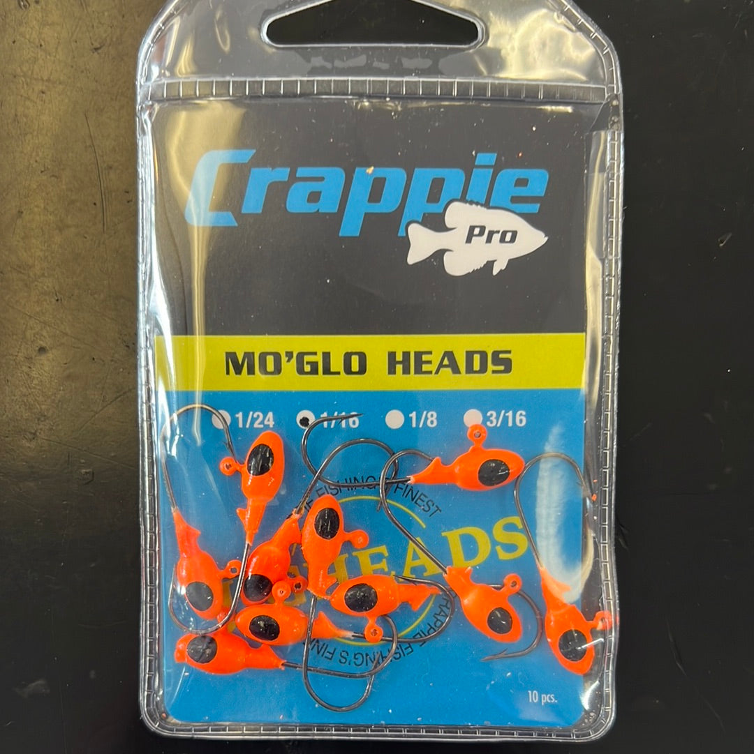 Crappie Pro 1/16oz overbite jig Orange Glo