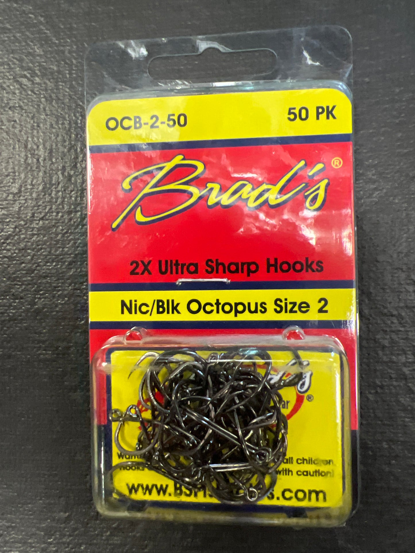 Brads Octopus Hooks Nickel Black
