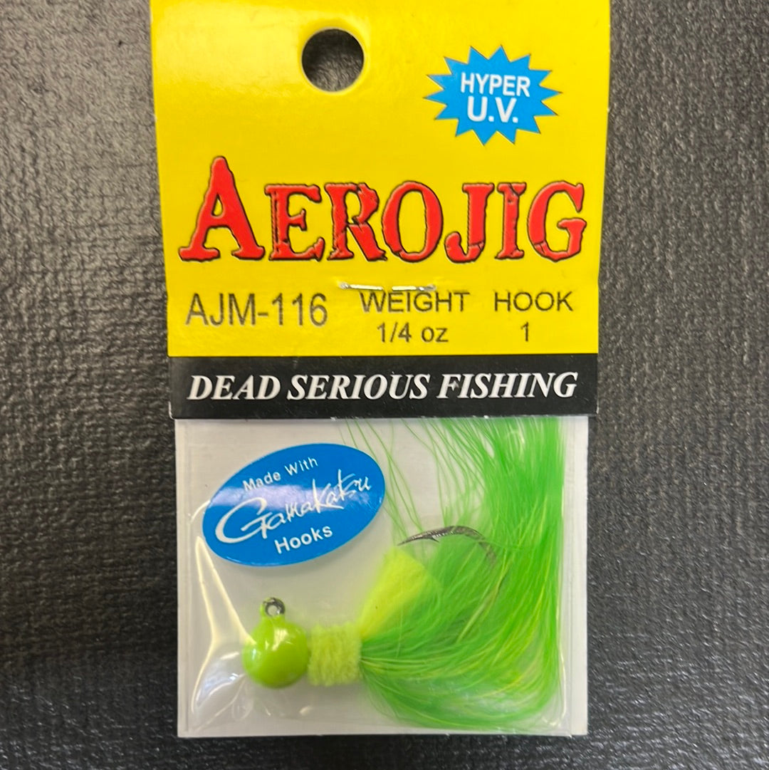 Aero Jig 1/4oz Chartreuse/ Chartreuse/ Green