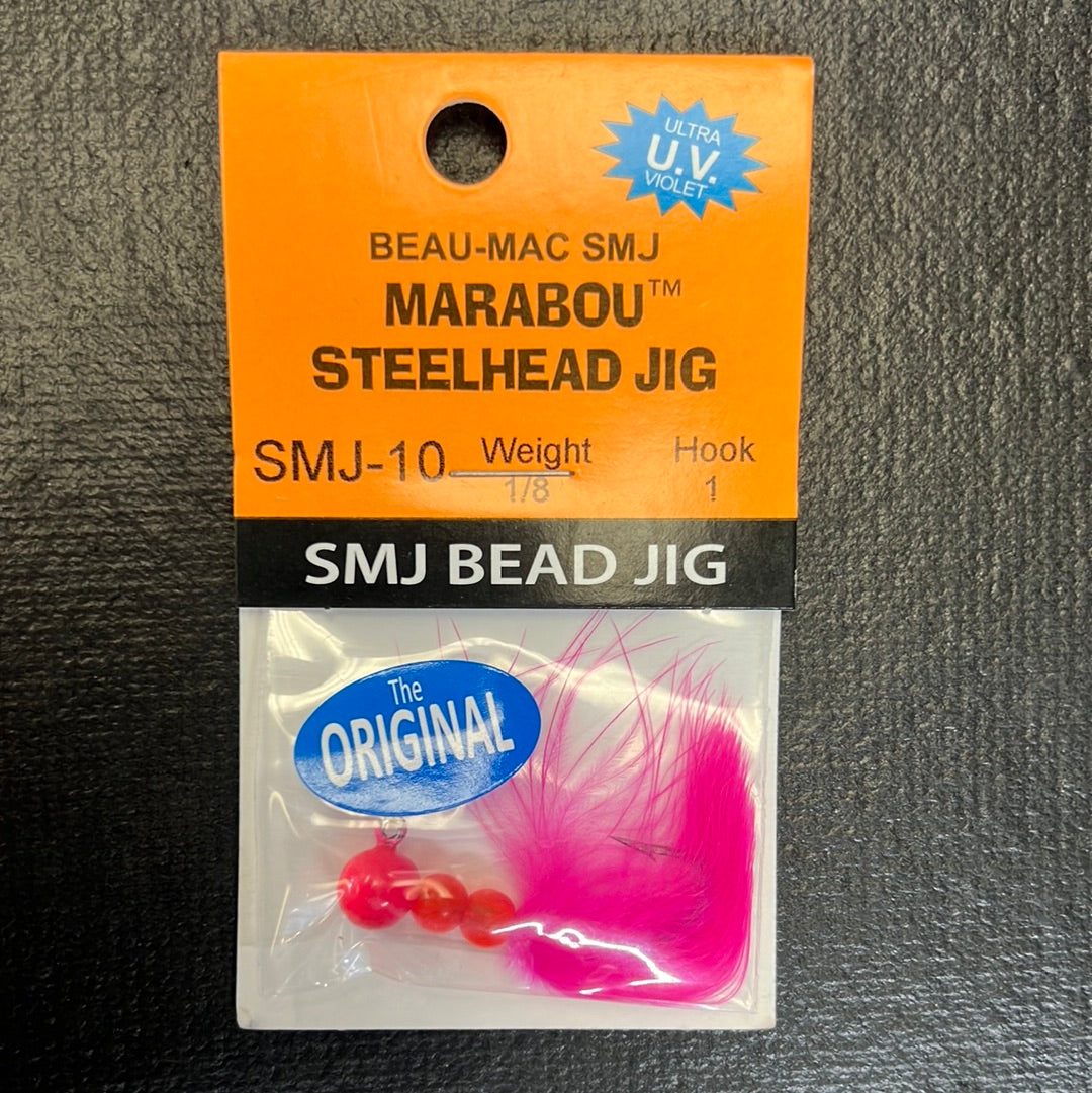 Marabou Steelhead Jig 1/8oz Hot Pink/ Hot Pink