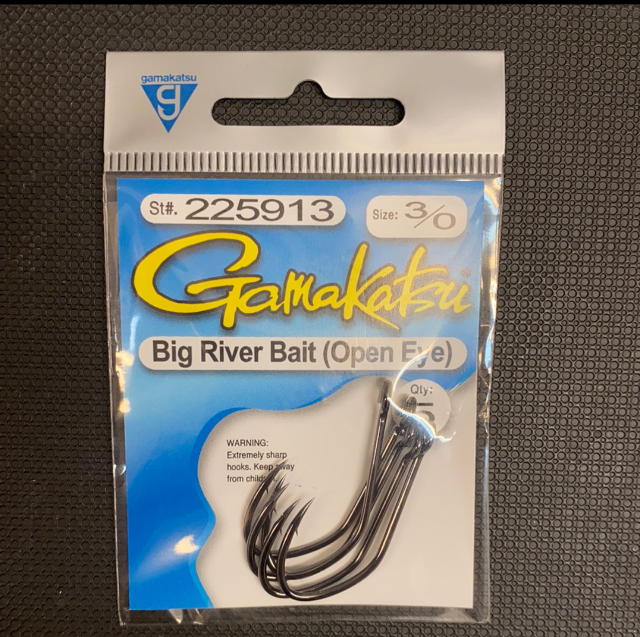 Gamakatsu Big River Bait Hooks (Open Eye) Black
