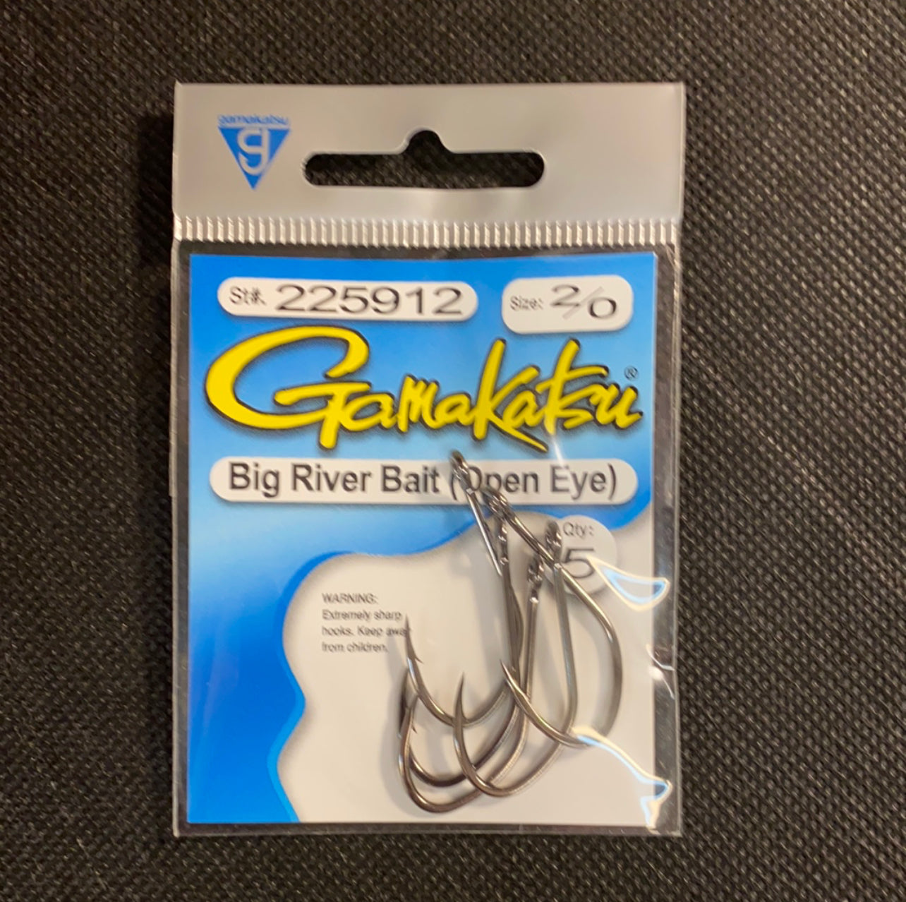 Gamakatsu Big River Bait Hooks (Open Eye) Black