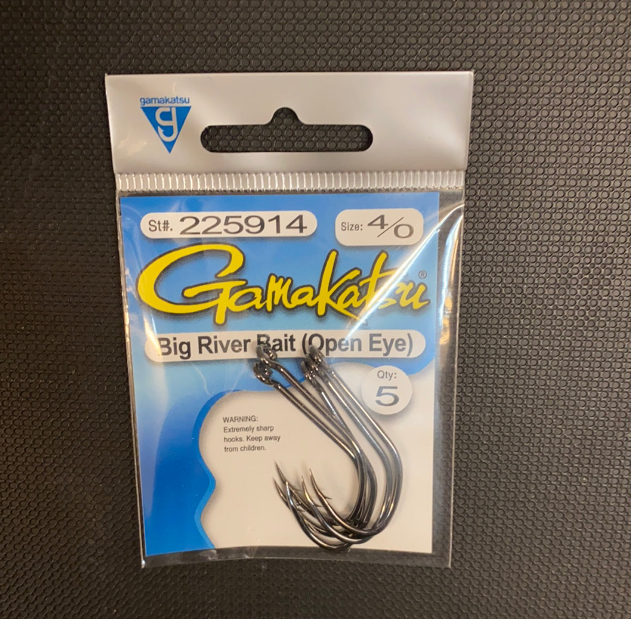 Gamakatsu Big River Bait Hooks (Open Eye) Black