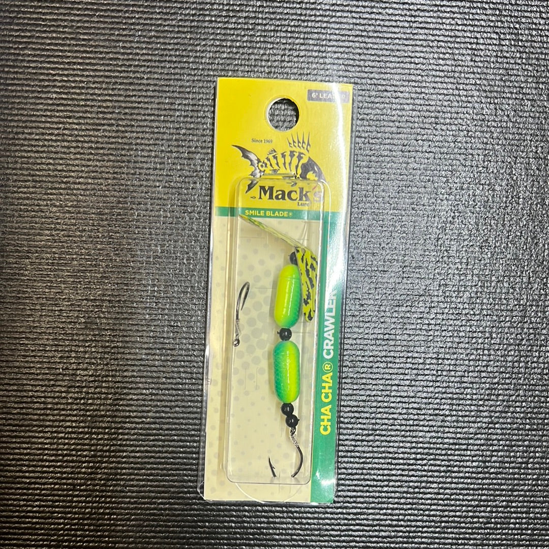 Mack's #4 Cha Cha Crawler Chartreuse black tiger chartreuse green