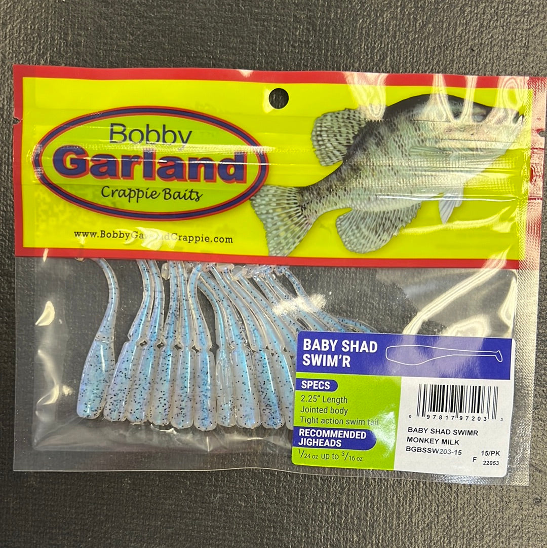 bobby garland fishing lures Bobby Garland 2.25" Baby Shad "Monkey Milk"