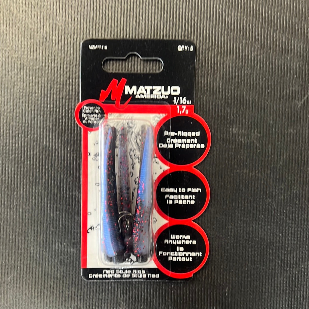 Matzuo Ned Rig 1/16oz Pearl Goby Red Flake