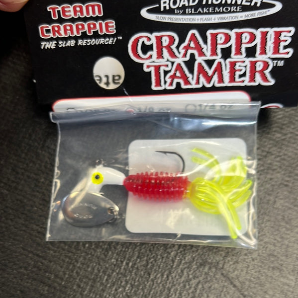 Team Crappie Jig 1/8oz "White Red Chartreuse"