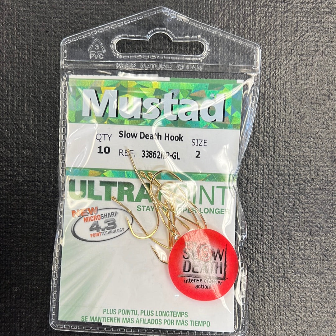 Mustad Slow Death Hook size 2 "Gold"
