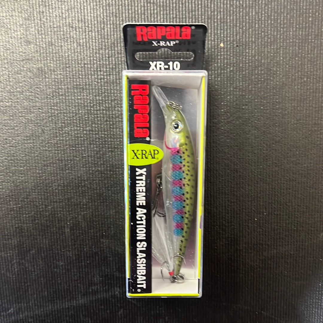 Rapala x-rap jerk bait 4" 16oz rainbow trout suspending