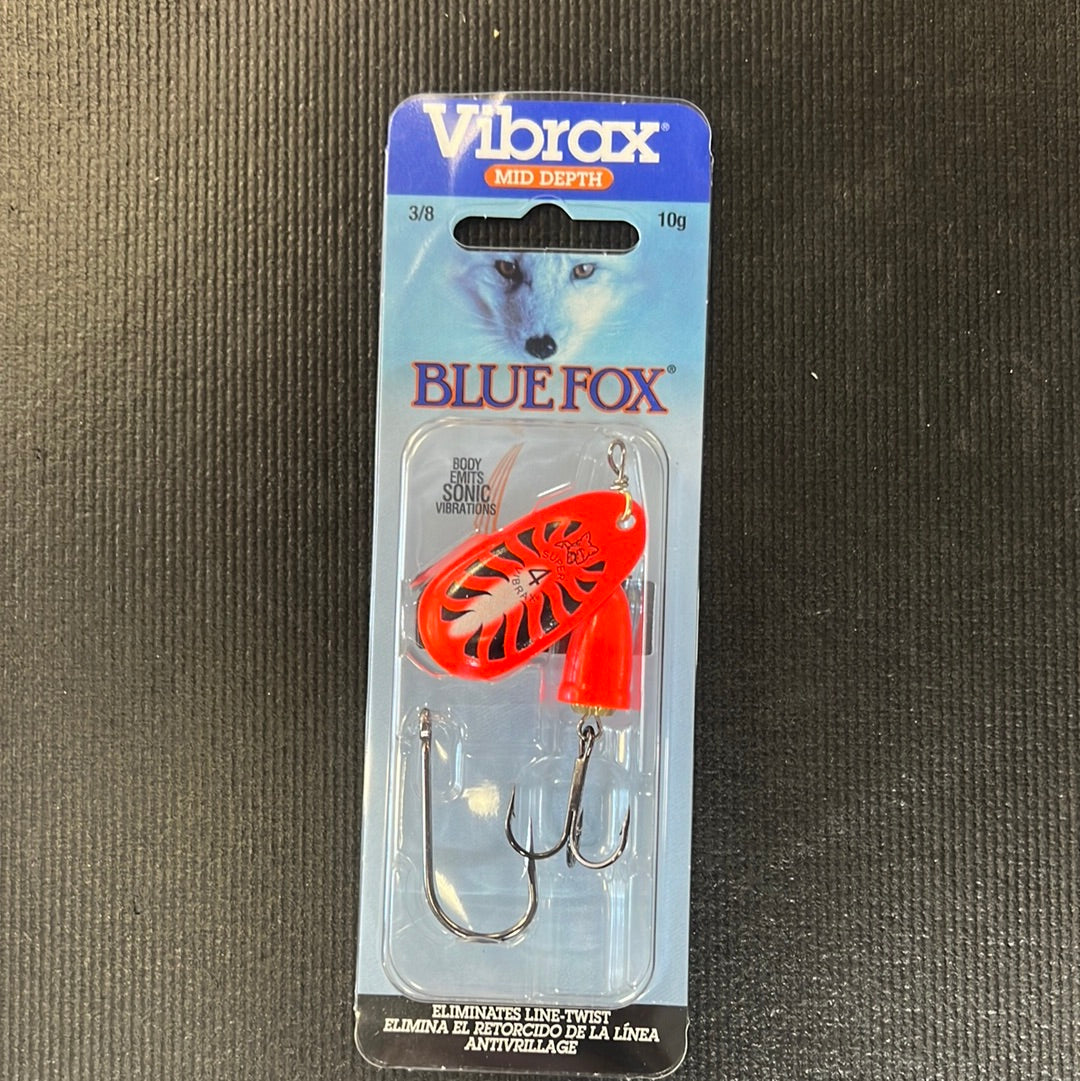 Vibrax Blue Fox 3/8 Red Tiger Painted