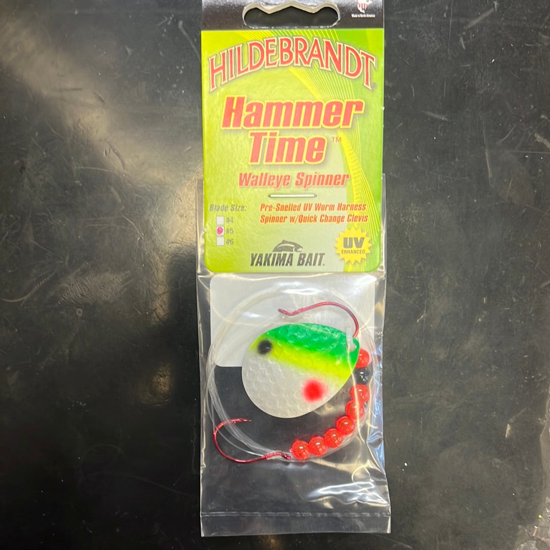 Hildebrandt Hammer Time Walleye Spinner Yellow Tail