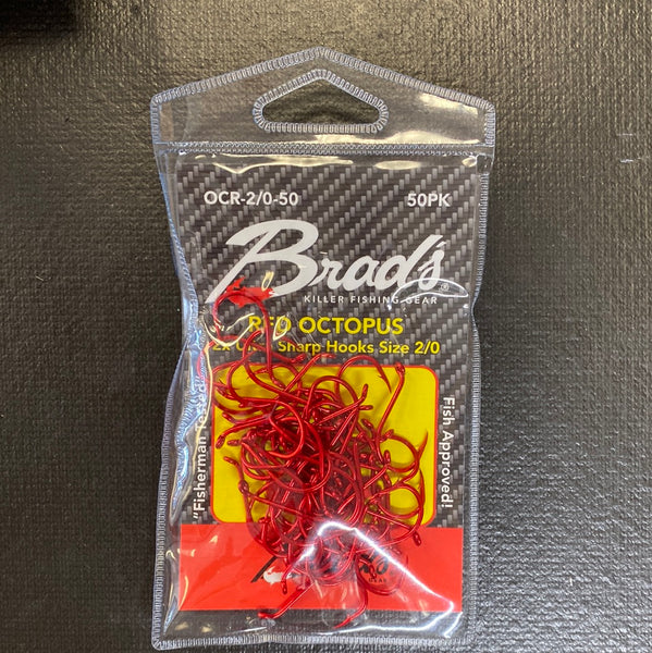 Brads red octopus size 2/0 – Superfly Flies