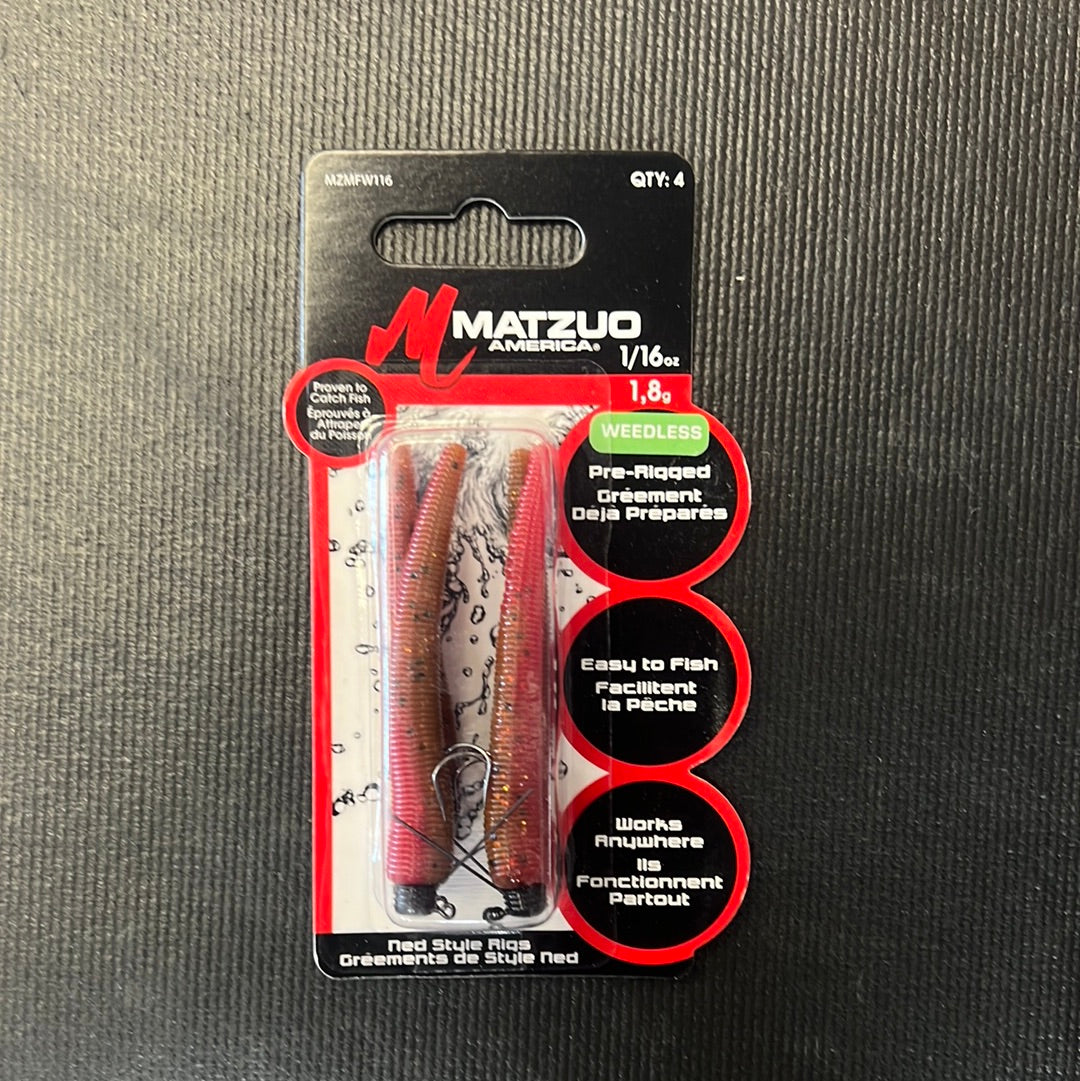 Matzuo Ned Rig 1/16oz Molten Craw Weedless
