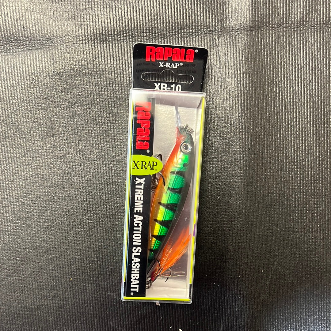 Rapala x-rap jerk bait 4" 16oz perch suspending