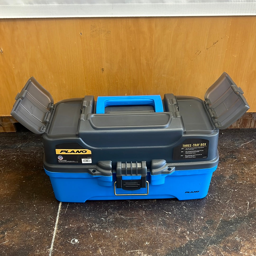 Plano Three Tray Box Blue/ Grey